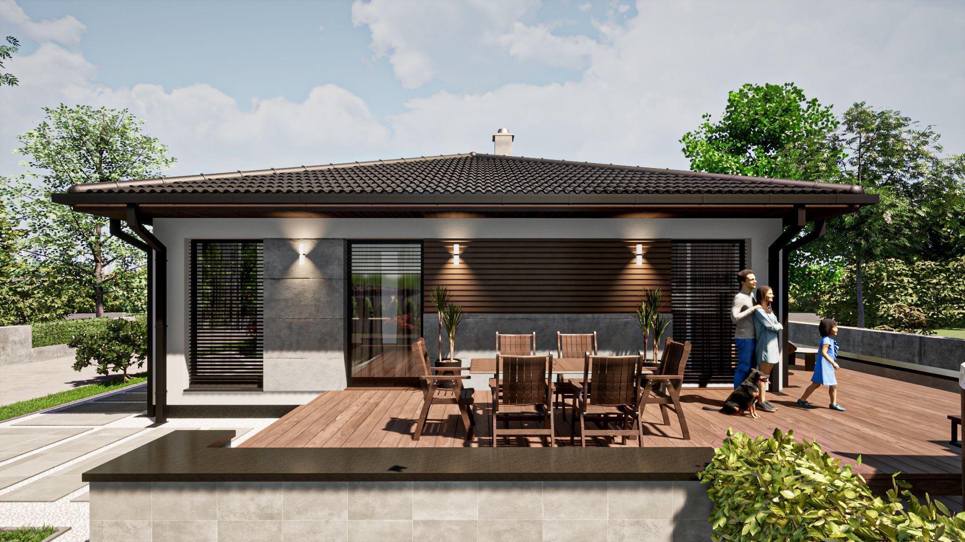 ROZHANOVCE - TEHLOVÝ 4 IZBOVÝ PEKNÝ RD 117 M2 S TERASOU, NOVOSTAVBA HOLODOM.