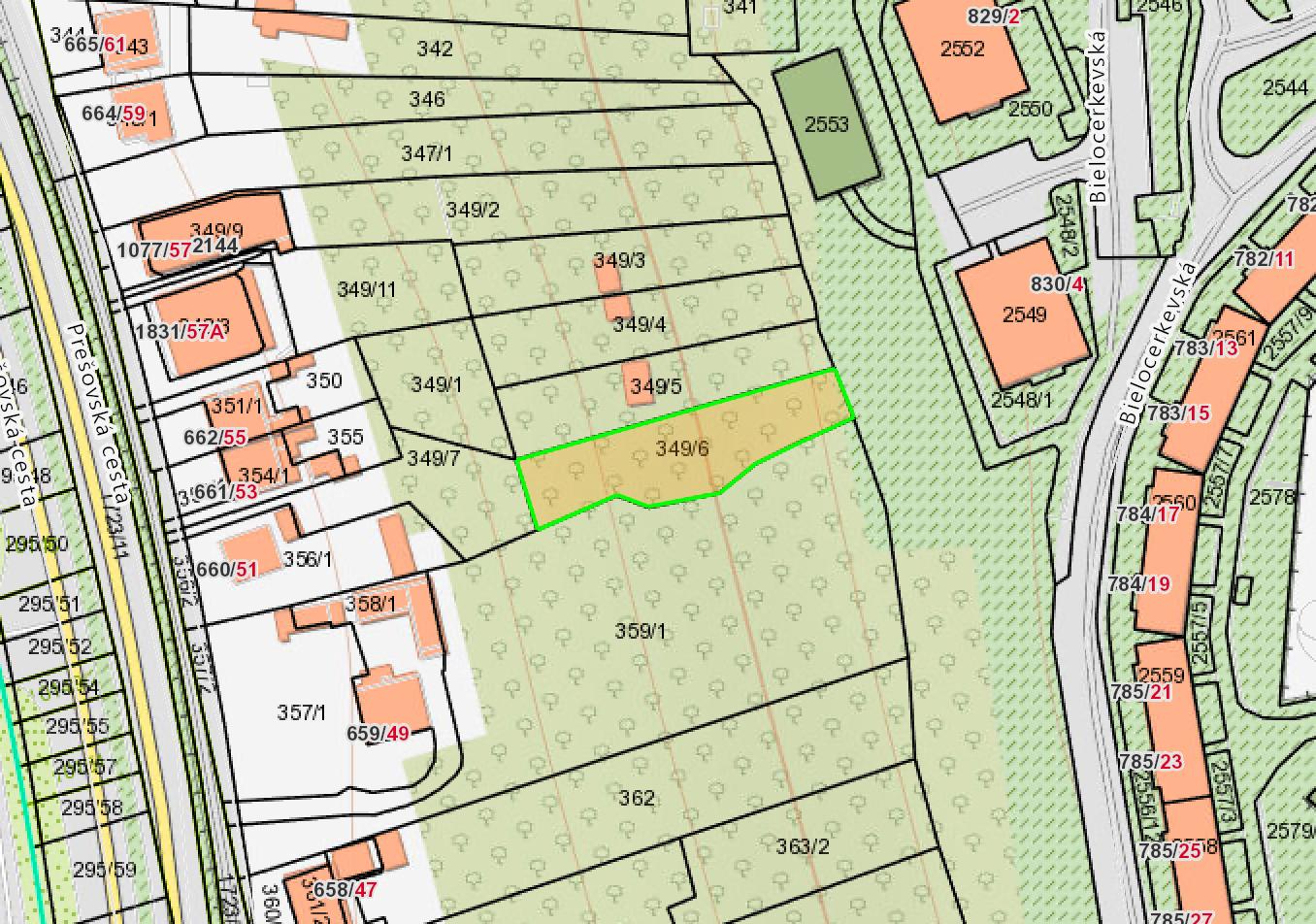 NOVÁ CENA - FURČA - STAVEBNÝ POZEMOK POD BIELOCERKEVSKOU 979 M2.