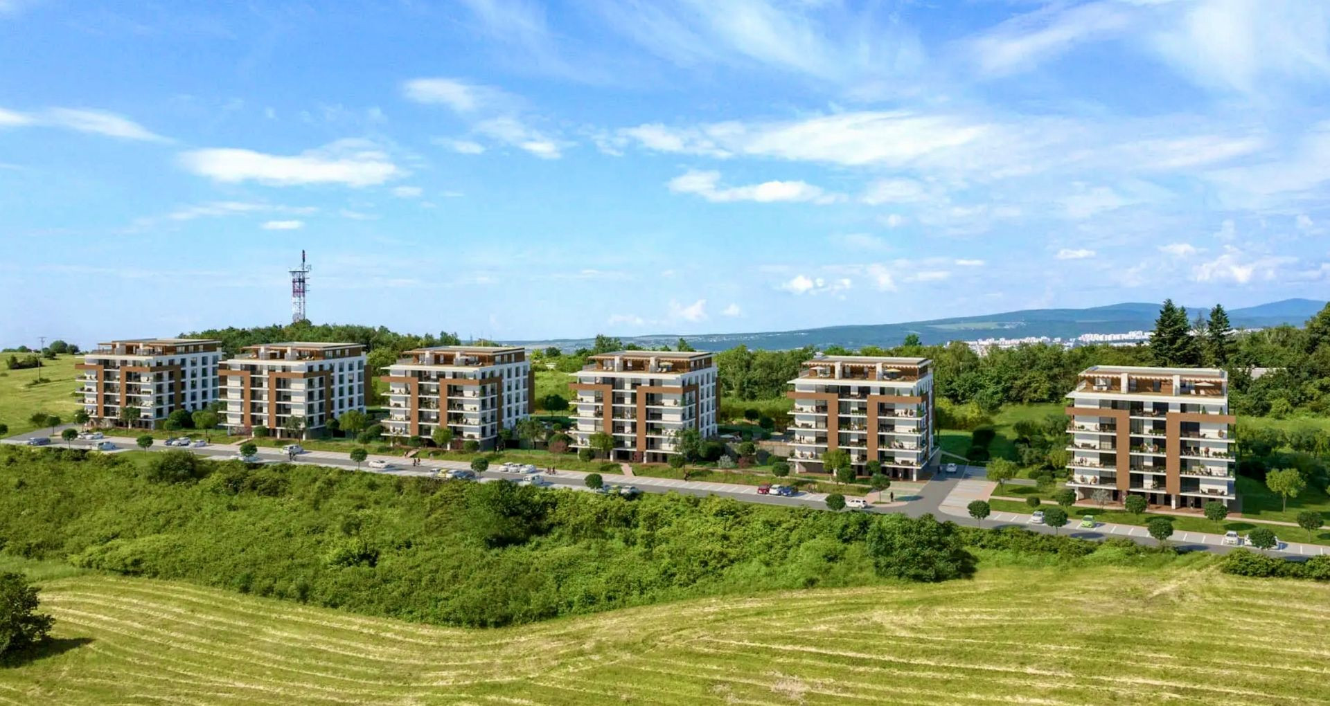 REZERVOVANÉ - PANORAMA - NOVOSTAVBA 2 IZBOVÝ MODERNÝ BYT 54 M2, TERASA 14 M2, HOLOBYT