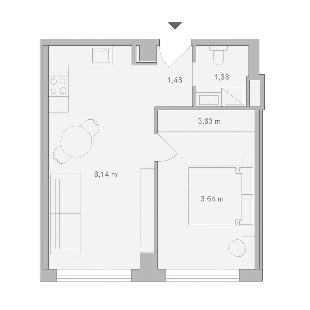 JUH - 2 IZBOVÝ KRIVÁ PRI AUPARKU NOVÝ BYT, TOP POLOHA