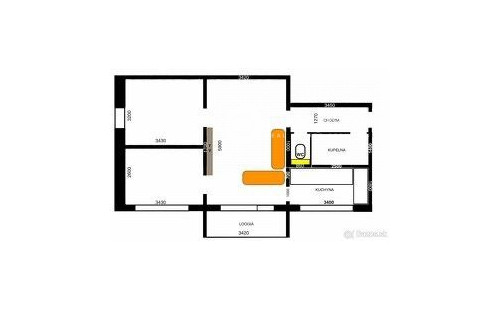 SUPER CENA - TERASA - TRIEDA SNP - 3 IZBOVÝ SUPER MODERNÝ BYT 57 M2, UZAVRETÁ LODŽIA, KLIMATIZÁCIA, PRÁČKA
