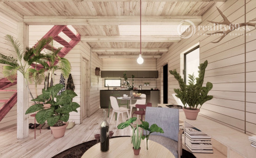 DOMAŠA - HOLČÍKOVCE, CELOROČNE OBÝVATEĽNÁ CHATA S VÝHĽADOM NA VODU.