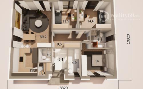 ĎURKOV - EXKLUZÍVNY 4 IZBOVÝ BUNGALOV V PEKNOM PROSTREDÍ.