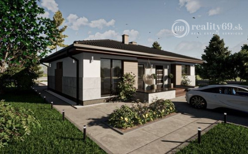 ROZHANOVCE - TEHLOVÝ 4 IZBOVÝ RD 110 M2 S TERASOU, PEKNÁ NOVOSTAVBA HRUBÁ STAVBA/HOLODOM.