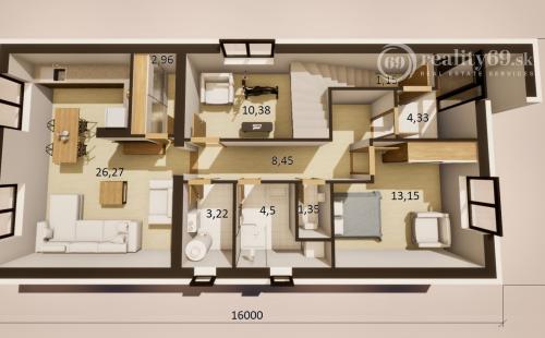 REZERVOVANÉ - SLANEC - STAVEBNÝ POZEMOK 1.751 M2 SO STAVEBNÝM POVOLENÍM, DOM 155 M2 - TOP LOKALITA.