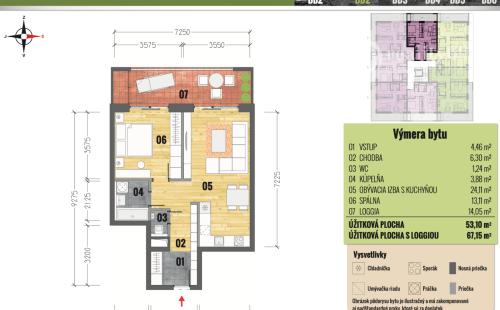 PANORAMA - NOVOSTAVBA 2 IZBOVÝ MODERNÝ BYT 54 M2, TERASA 14 M2, HOLOBYT