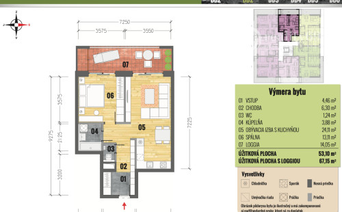 REZERVOVANÉ - PANORAMA - NOVOSTAVBA 2 IZBOVÝ MODERNÝ BYT 54 M2, TERASA 14 M2, HOLOBYT