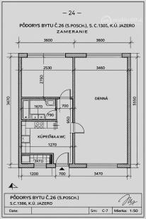 NAD JAZEROM - AZOVSKÁ 1,5 IZBOVÝ BYT 41 M2, ZARIADENÝ KOMPLET.