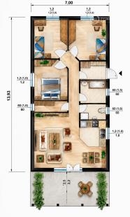 MAĎARSKO - GONC NOVOSTAVBA 4 IZBOVÉHO RD 100 M2, POZEMOK 852 M2